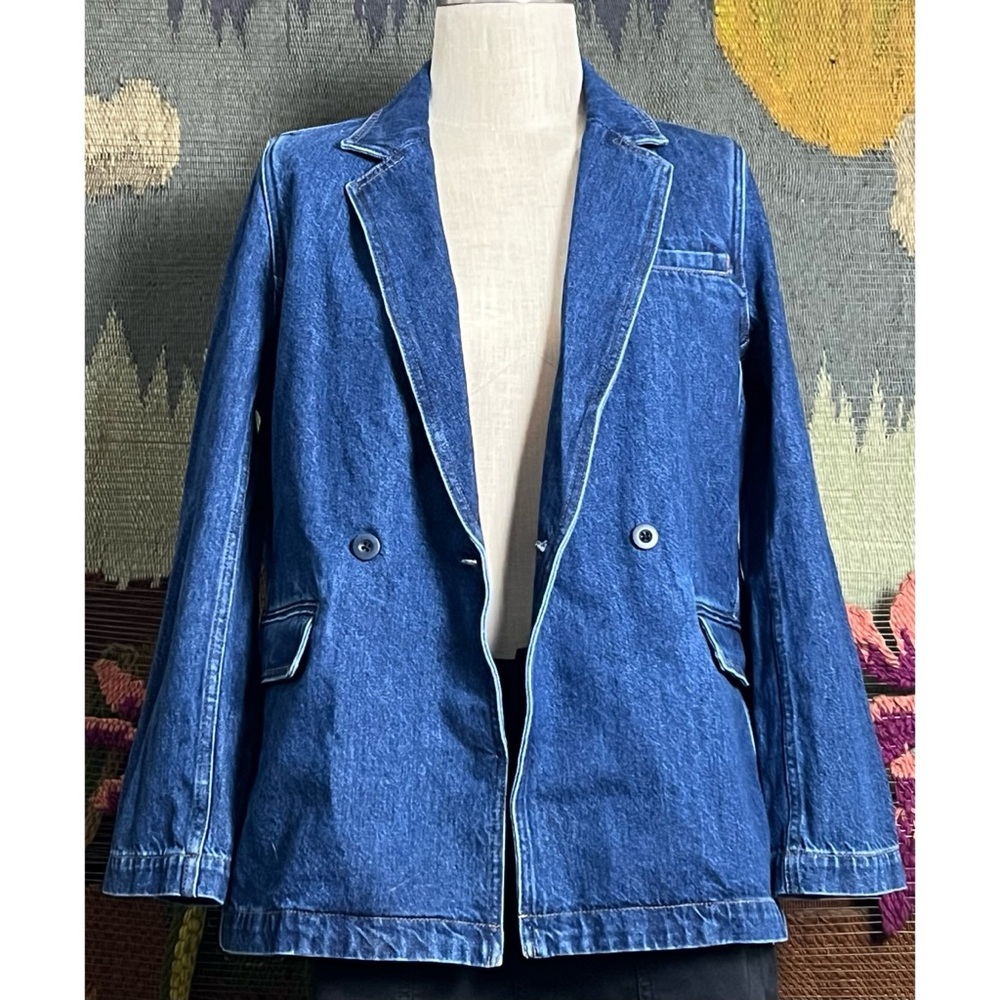 Madewell Denim Blazer Jacket M - Picture 8 of 16